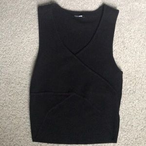 Fashion Nova Black Crop Top size Large